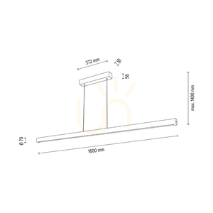 Lampa suspendată Conor, stejar uleiat/negru, 1xLED 45 W, iluminare în sus și în jos, 160 cm 4 Lampa suspendată Conor, stejar uleiat/negru, 1xLED 45 W, iluminare în sus și în jos, 160 cm small 4