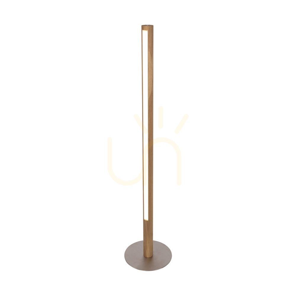Vedere Lampa de podea Conor, stejar uleiat/nichel mat, 1xLED 32 W, Ø30 cm Lampa de podea Conor, stejar uleiat/nichel mat, 1xLED 32 W, Ø30 cm