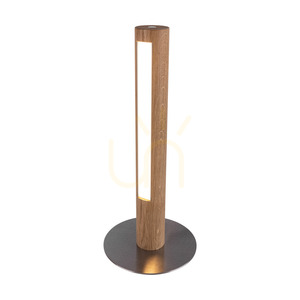 Lampa de masă Conor, stejar uleiat/nichel mat, 1xLED 9 W, Ø20 cm small 1
