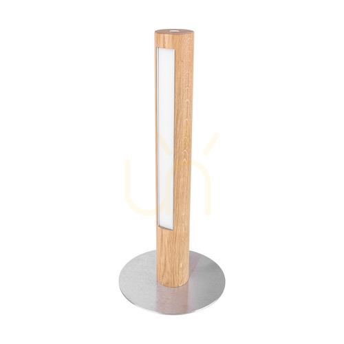 Verifica Lampa de masă Conor, stejar uleiat/nichel mat, 1xLED 9 W, Ø20 cm