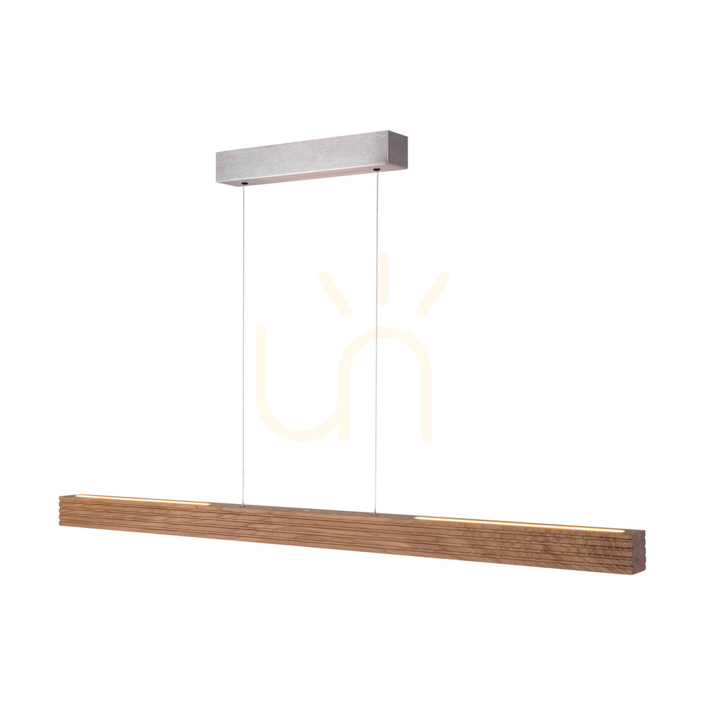Afişa Lampă suspendată Riflet, stejar uleiat/nichel mat, 3 LED-uri, 47 W, iluminare în sus și în jos, 120 cm Lampă suspendată Riflet, stejar uleiat/nichel mat, 3 LED-uri, 47 W, iluminare în sus și în jos, 120 cm
