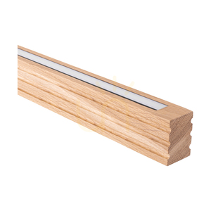 Lampa suspendată Riflet, stejar uleiat/negru, 3 LED-uri, 28 W, lumină orientabilă în sus și în jos, 120 cm small 2