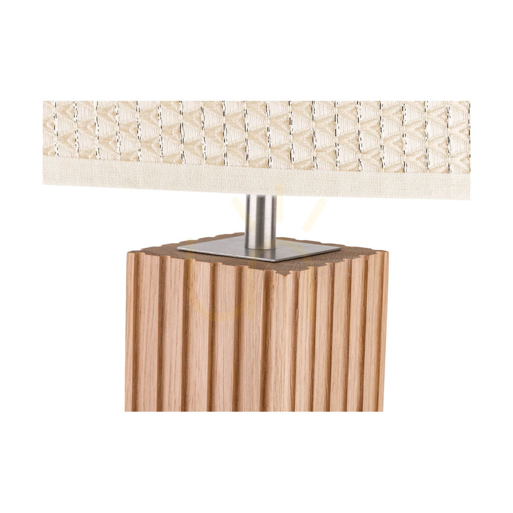 previzualizare Lampa de podea Riflet, stejar uleiat/nichel mat, abajur crem și argintiu, 1xE27, Ø50 cm Lampa de podea Riflet, stejar uleiat/nichel mat, abajur crem și argintiu, 1xE27, Ø50 cm