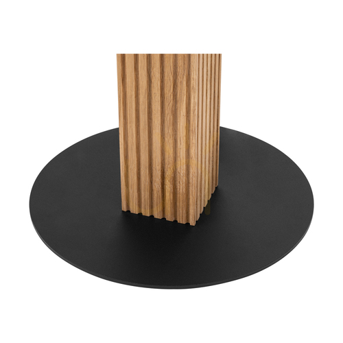 Verifica Lampadar Brinova RIFLET, stejar uleiat/negru, abajur maro-negru-auriu, 1×E27, Ø50 cm