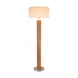 Lampa de podea Riflet, stejar tratat cu ulei/nichel mat, abajur alb, 1xE27, Ø50 cm 1 Lampa de podea Riflet, stejar tratat cu ulei/nichel mat, abajur alb, 1xE27, Ø50 cm small 1