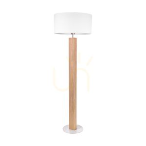 Lampa de podea Riflet, stejar tratat cu ulei/nichel mat, abajur alb, 1xE27, Ø50 cm 0 Lampa de podea Riflet, stejar tratat cu ulei/nichel mat, abajur alb, 1xE27, Ø50 cm small 0
