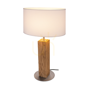 Lampa de masă Riflet, stejar uleiat/nichel mat, abajur alb, 1xE27, 36 cm small 1