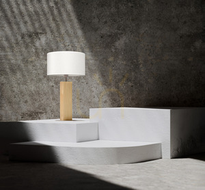 Lampa de masă Riflet, stejar uleiat/nichel mat, abajur alb, 1xE27, 36 cm small 3