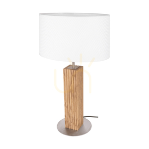 Lampa de masă Riflet, stejar uleiat/nichel mat, abajur alb, 1xE27, 36 cm small 0