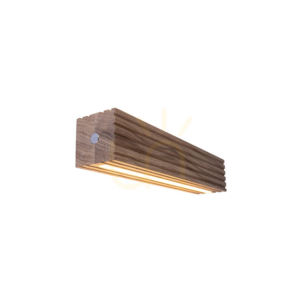 Vedere Aplică de perete Riflet, stejar uleiat/aluminiu, 2 LED-uri, 13,9 W, 38 cm Aplică de perete Riflet, stejar uleiat/aluminiu, 2 LED-uri, 13,9 W, 38 cm