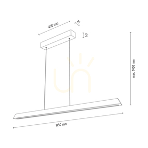 Lampa suspendată Derott, stejar uleiat/nichel mat, 3 LED-uri, 42 W, iluminare în sus și în jos, 115 cm small 3