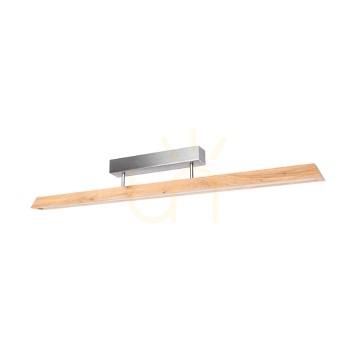 Verifica Lampa de tavan Derott, stejar uleiat/nichel mat, 3 LED-uri, 42 W, 115 cm