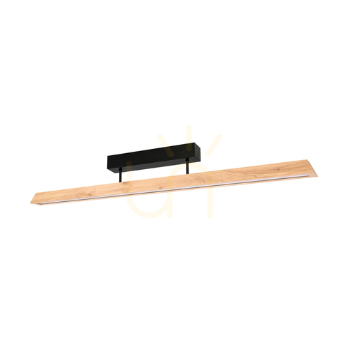 Verifica Lampa de tavan Derott, stejar uleiat/negru, 3 LED-uri, 42 W, 115 cm