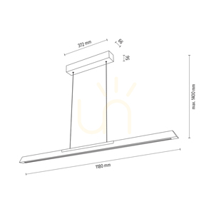 Lampa suspendată Jonas, stejar uleiat/negru, 1xLED 17,3 W, lumină orientabilă în sus și în jos, 118 cm small 5