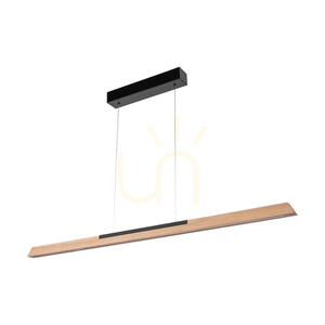 Lampa suspendată Jonas, stejar uleiat/negru, 1xLED 17,3 W, lumină orientabilă în sus și în jos, 118 cm small 0
