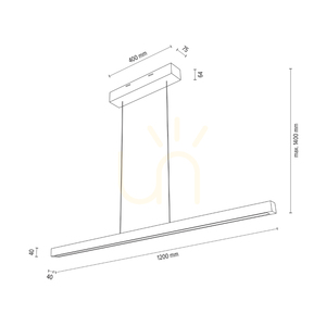 Lampă suspendată Smal CCT, stejar uleiat, 1xLED 36,9 W, lumină orientabilă în sus și în jos, 120 cm 3 Lampă suspendată Smal CCT, stejar uleiat, 1xLED 36,9 W, lumină orientabilă în sus și în jos, 120 cm small 3