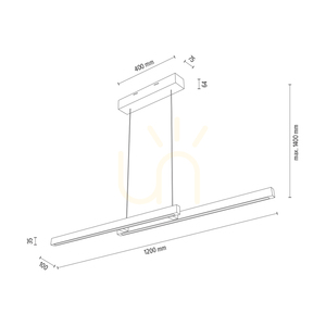 Lampă suspendată Smal CCT, stejar uleiat, 2xLED, 27,2 W, iluminare în sus și în jos, 120 cm small 4