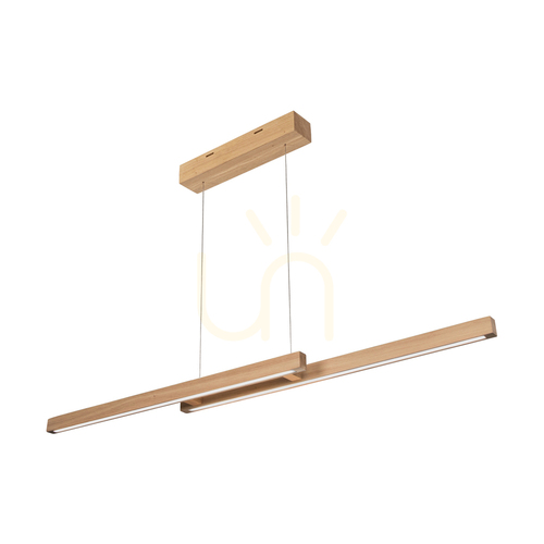 Verifica Lampă suspendată Smal CCT, stejar uleiat, 2xLED, 27,2 W, iluminare în sus și în jos, 120 cm