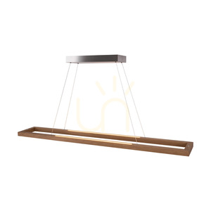 Lampa suspendată Legno, stejar uleiat/nichel mat, 3 LED-uri, 80 W, iluminare în sus și în jos, 164,5 cm small 2