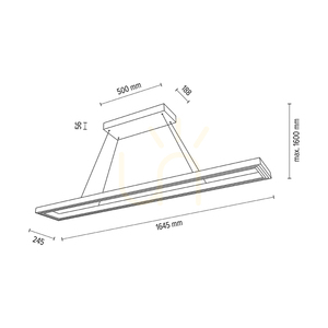 Lampa suspendată Legno, stejar uleiat/nichel mat, 3 LED-uri, 80 W, iluminare în sus și în jos, 164,5 cm small 4