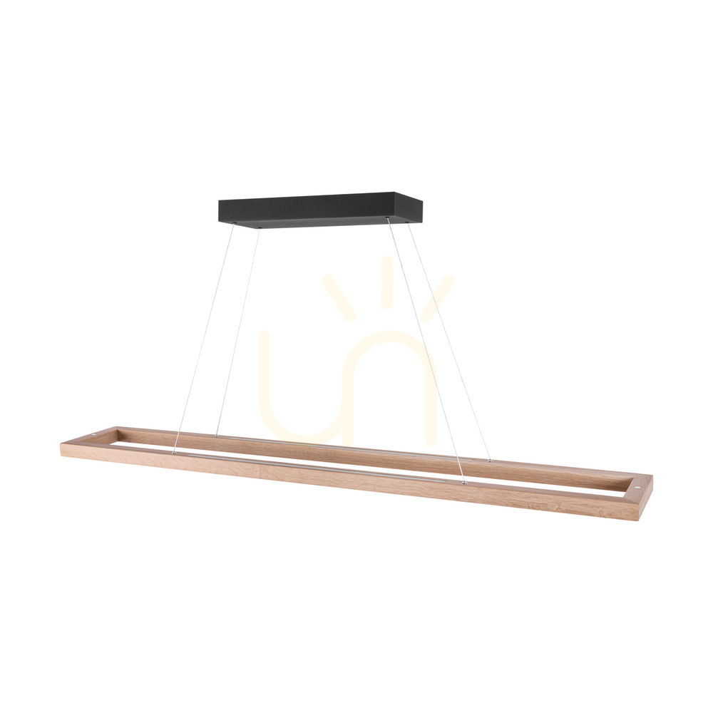 previzualizare Lampa suspendată Legno, stejar uleiat/negru, 3 LED-uri, 80 W, lumină orientabilă în sus și în jos, 164,5 cm Lampa suspendată Legno, stejar uleiat/negru, 3 LED-uri, 80 W, lumină orientabilă în sus și în jos, 164,5 cm