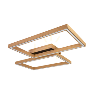 Lampă de tavan / aplice de perete Ramme, stejar uleiat/negru, 2xLED, 48 W, 83 cm small 2