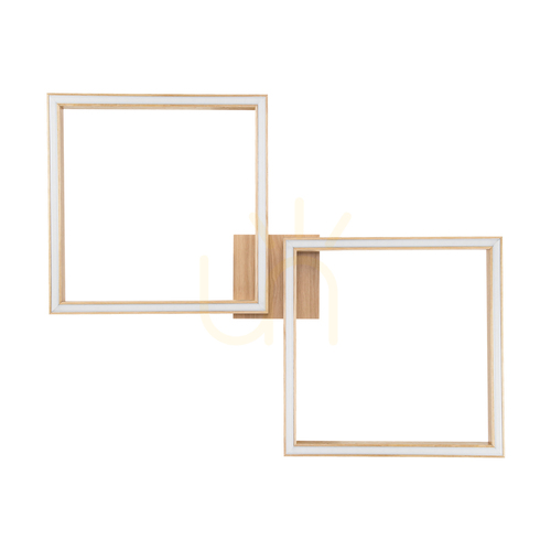 Verifica Lampă de tavan / aplice de perete Ramme, stejar uleiat, 2xLED, 48 W, 89 cm