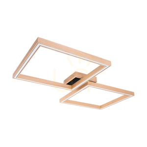 Lampă de tavan / aplice de perete Ramme, stejar uleiat/negru, 2xLED, 48 W, 89 cm small 2