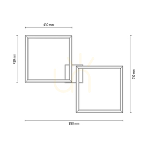 Lampă de tavan / aplice de perete Ramme, stejar uleiat/negru, 2xLED, 48 W, 89 cm small 4