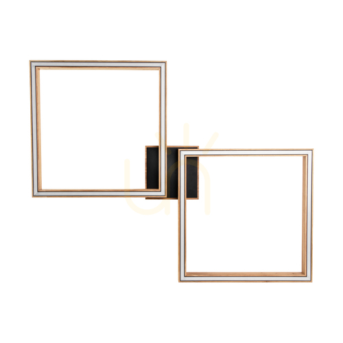 Verifica Lampă de tavan / aplice de perete Ramme, stejar uleiat/negru, 2xLED, 48 W, 89 cm