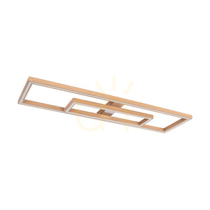 Lampă de tavan / aplice de perete Ramme, stejar uleiat/nichel mat, 2xLED, 67,5 W, 123,7 cm small 2