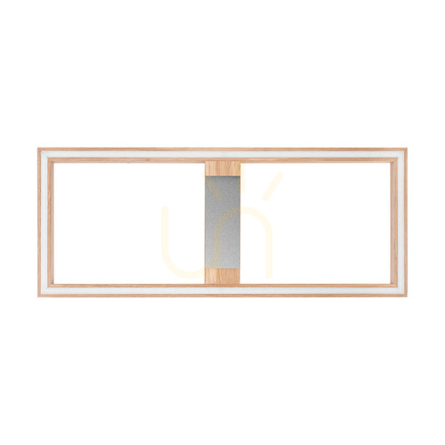 Verifica Lampă de tavan / aplice de perete Ramme, stejar uleiat/nichel mat, 1xLED 33 W, 83,7 cm