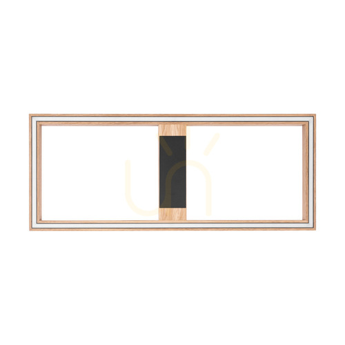 Verifica Lampă de tavan / aplice de perete Ramme, stejar uleiat/negru, 1xLED 33 W, 83,7 cm