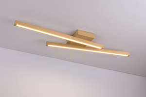 Lampa de tavan / aplice de perete Linus, stejar uleiat, 2xLED, 18 W, 87,5 cm small 4