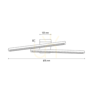 Lampa de tavan / aplice de perete Linus, stejar uleiat, 2xLED, 18 W, 87,5 cm small 5