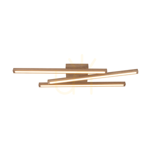 Lampa de tavan / aplice de perete Linus, stejar uleiat, 3 LED-uri, 29 W, 84,5 cm small 1