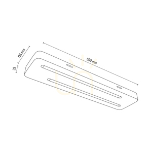Lampa de tavan / aplice de perete Neele, stejar uleiat, 2 LED-uri, 12 W, 55 cm 4 Lampa de tavan / aplice de perete Neele, stejar uleiat, 2 LED-uri, 12 W, 55 cm small 4