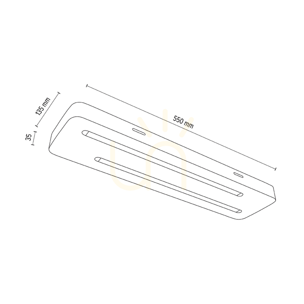 Spectacol Lampa de tavan / aplice de perete Neele, stejar uleiat, 2 LED-uri, 12 W, 55 cm Lampa de tavan / aplice de perete Neele, stejar uleiat, 2 LED-uri, 12 W, 55 cm