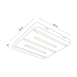 Lampa de tavan / aplice de perete Neele, stejar uleiat, 5 LED-uri, 19,5 W, 34 cm small 5
