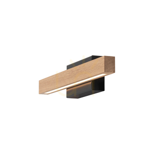 Aplică de perete Aqua Luce, stejar uleiat/negru, 1xLED 6 W, 40 cm small 1