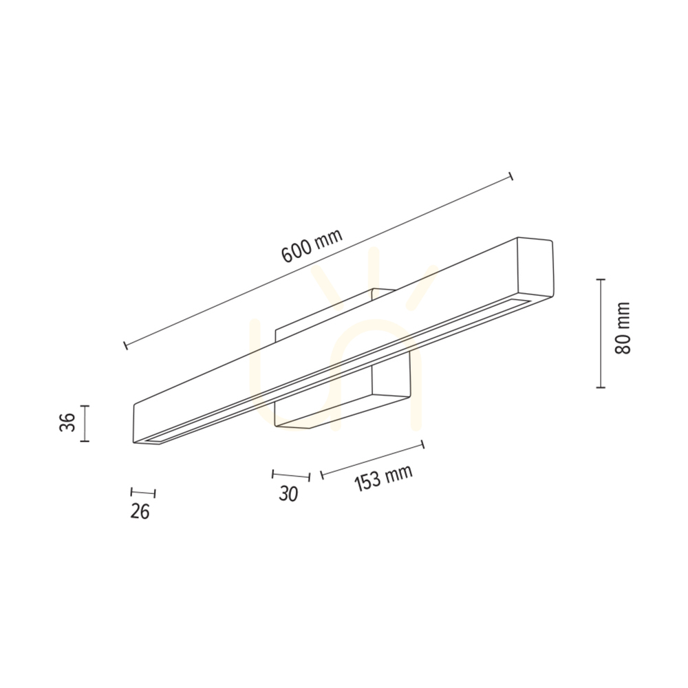 previzualizare Aplică de perete Aqua Luce, stejar uleiat/negru, 1xLED 9 W, 60 cm Aplică de perete Aqua Luce, stejar uleiat/negru, 1xLED 9 W, 60 cm