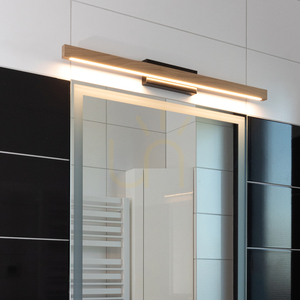 Aplică de perete Aqua Luce, stejar uleiat/negru, 1xLED 12 W, 80 cm small 2