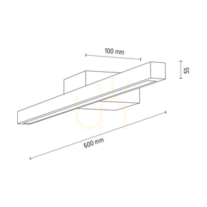 Aplică de perete Aqua Luce, stejar uleiat, 1xLED 9 W, 60 cm small 3