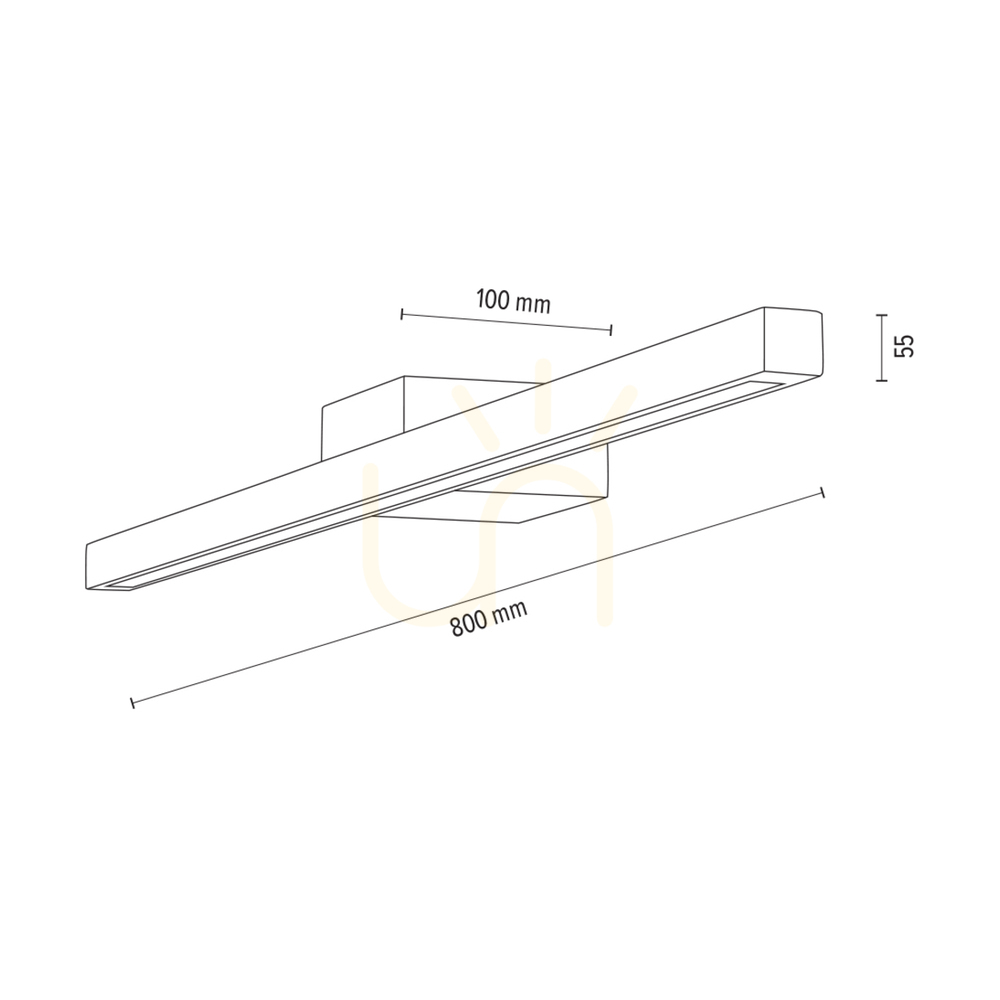 Afişa Aplică de perete Aqua Luce, stejar uleiat, 1xLED, 12 W, 80 cm Aplică de perete Aqua Luce, stejar uleiat, 1xLED, 12 W, 80 cm