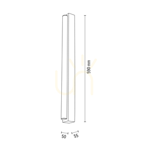 Aplică de perete Aqua Luce, stejar uleiat, 1xLED 9 W, 59 cm small 3