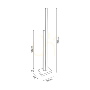 Lampa de podea Soho, stejar uleiat, 2 LED-uri, 37,5 W, 28 cm 4 Lampa de podea Soho, stejar uleiat, 2 LED-uri, 37,5 W, 28 cm small 4