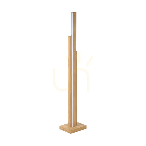 Verifica Lampa de podea Soho, stejar uleiat, 3 LED-uri, 60 W, 28 cm