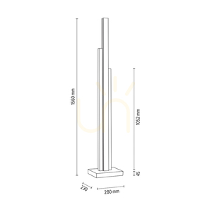 Lampa de podea Soho, stejar uleiat/negru, 3 LED-uri, 60 W, 28 cm small 5