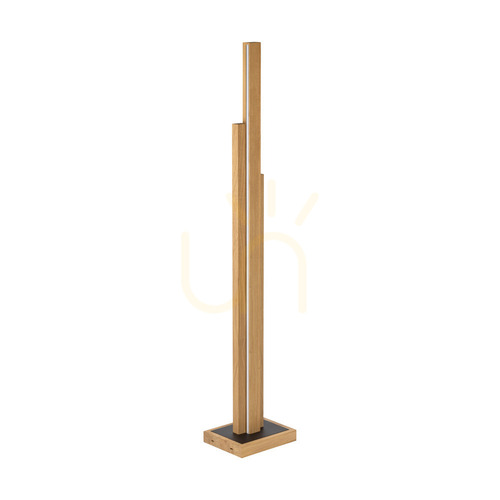 Verifica Lampa de podea Soho, stejar uleiat/negru, 3 LED-uri, 60 W, 28 cm