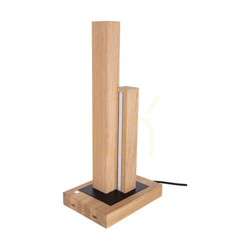 Verifica Lampa de masă Soho, stejar uleiat/negru, 2xLED 10 W, 21,5 cm
